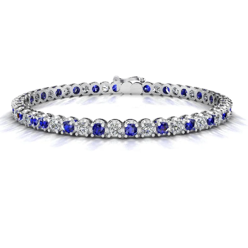 Round Brilliant Diamond and Sapphire Bracelet BR45558DS