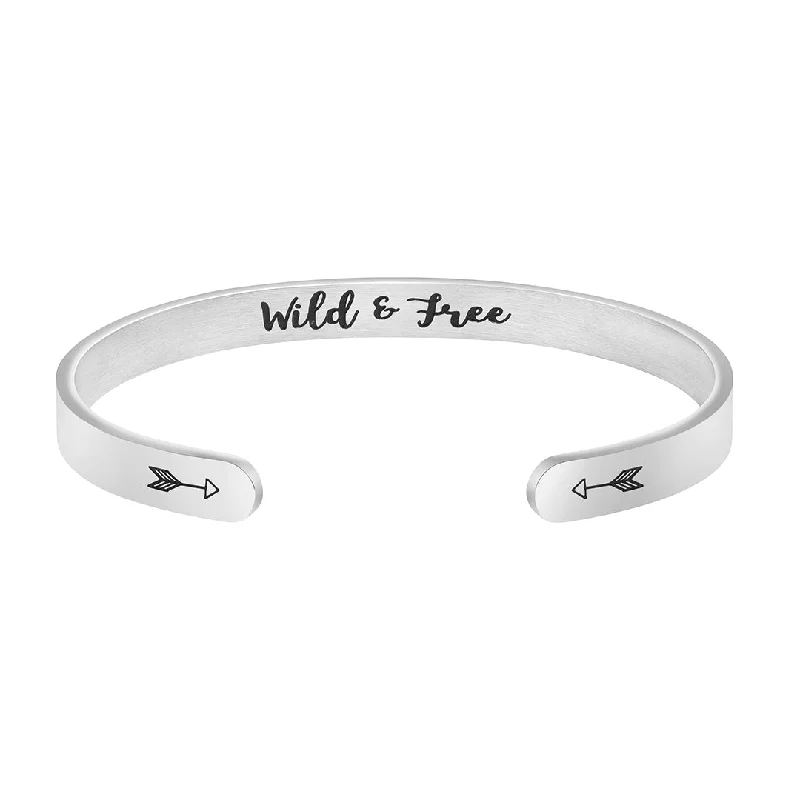 Wild & Free Hidden Message Cuff Bracelet