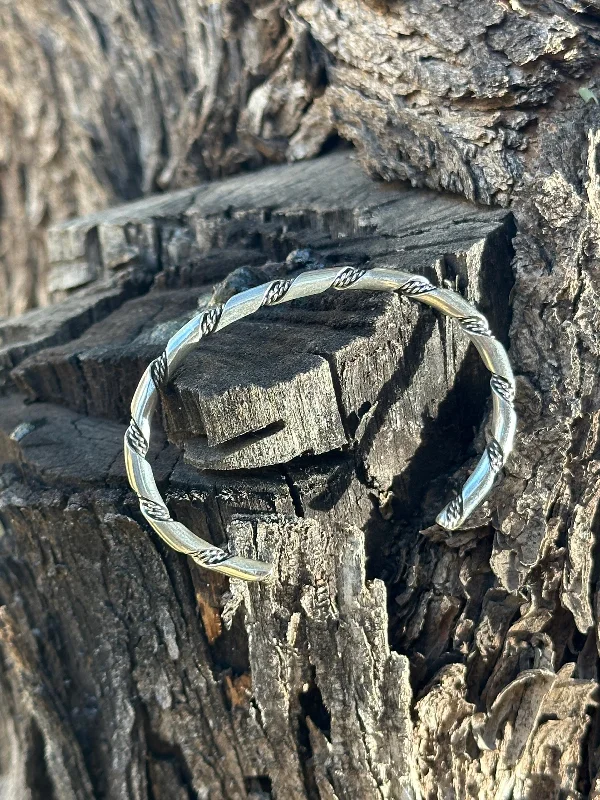 Navajo Made Sterling Silver Cuff Bracelet