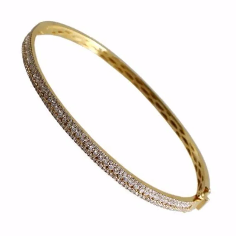 18K Yellow Gold Diamond Bangle