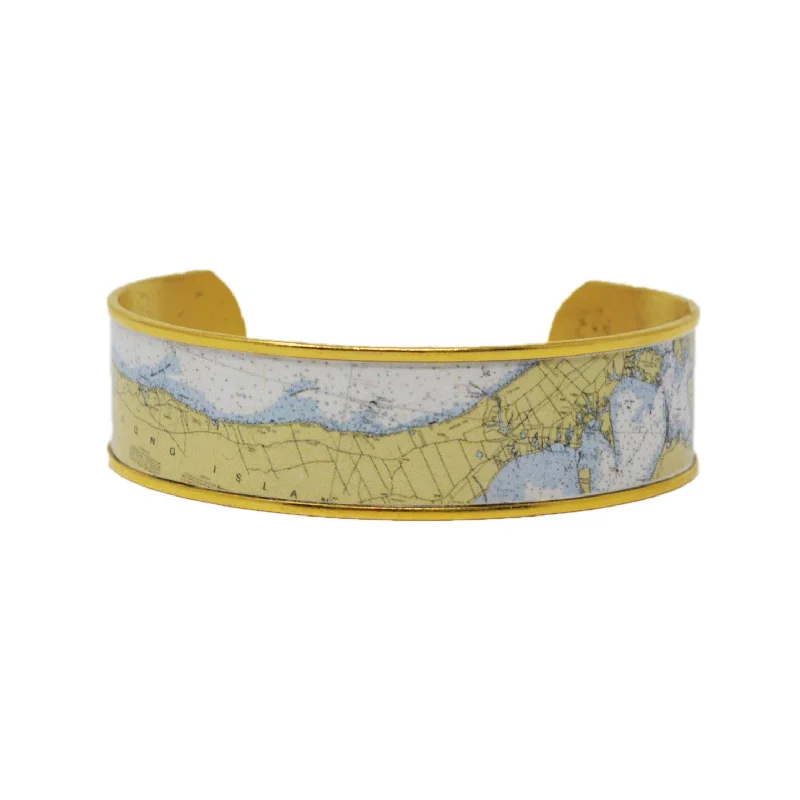 Custom Nautical Chart Cuff Bracelet