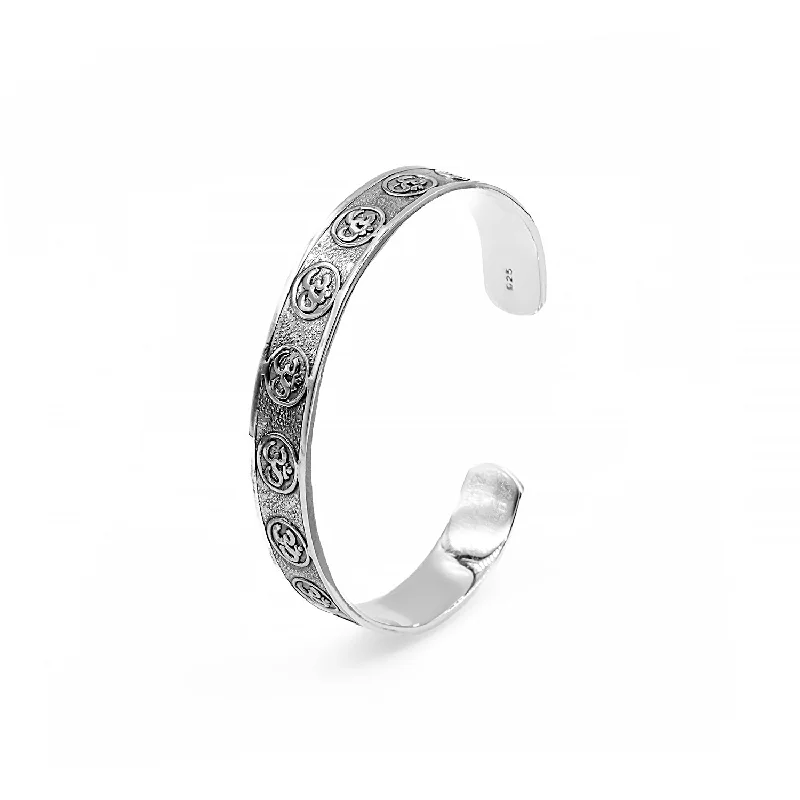 Atman - 925 sterling silver men's om Cuff bracelet