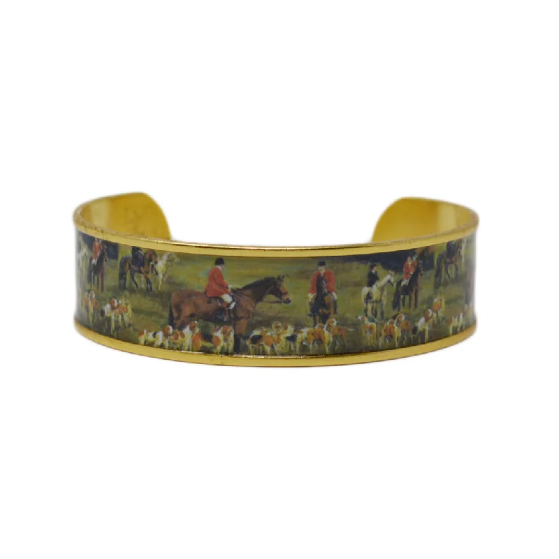 “Love of the Hunt” Hunt Scene Cuff Bracelet