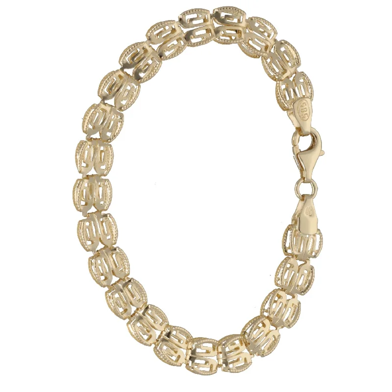 New 14ct Gold Kids Patterned Bracelet