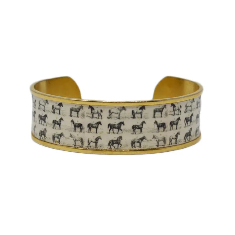 “Ryan’s Hope” Vintage Horse Chart Cuff Bracelet