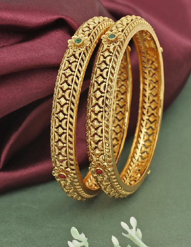 Designer Matt Kempu Stone Bangles ZBGL11190