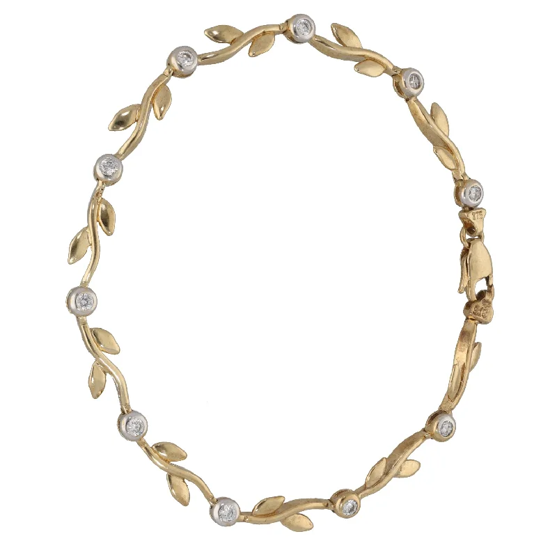 9ct Gold Cubic Zirconia Fancy Bracelet