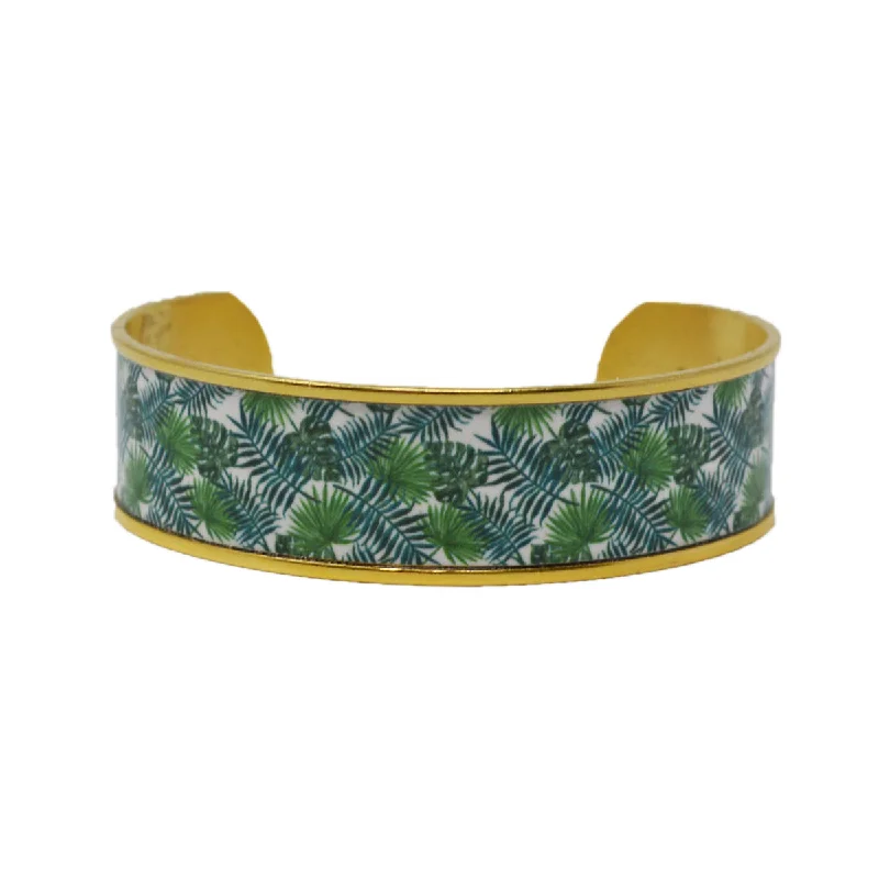 Palm Beach Palm Leaves Cuff Bracelet