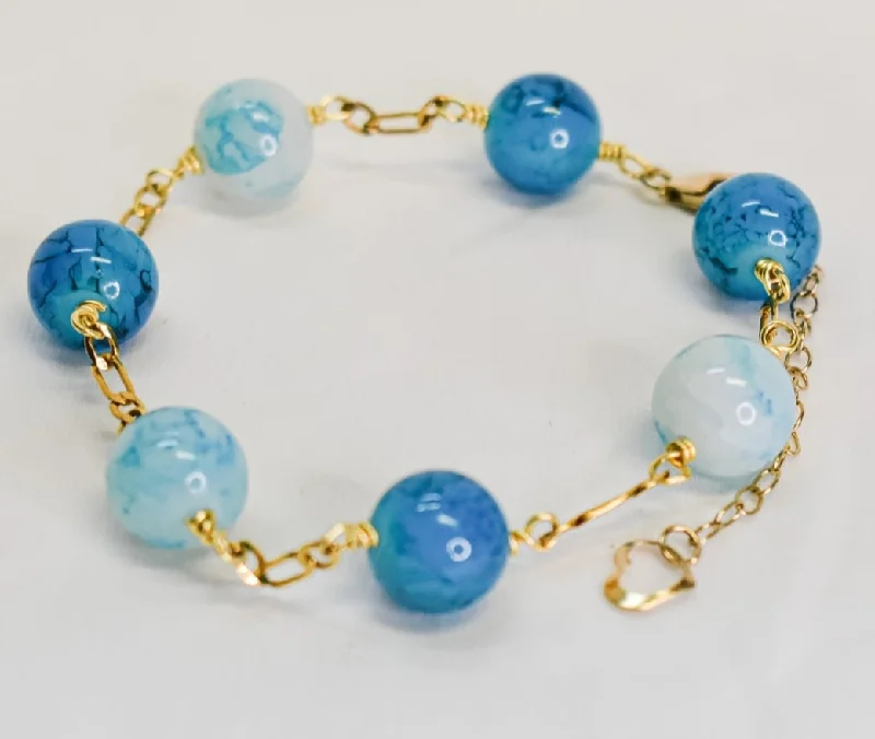 KAIRA - BLUE GEMSTONE GOLDFILLED BRACELET