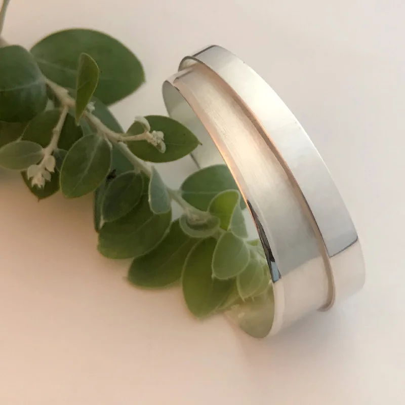 Narrow Sterling Silver High Wrap Cuff