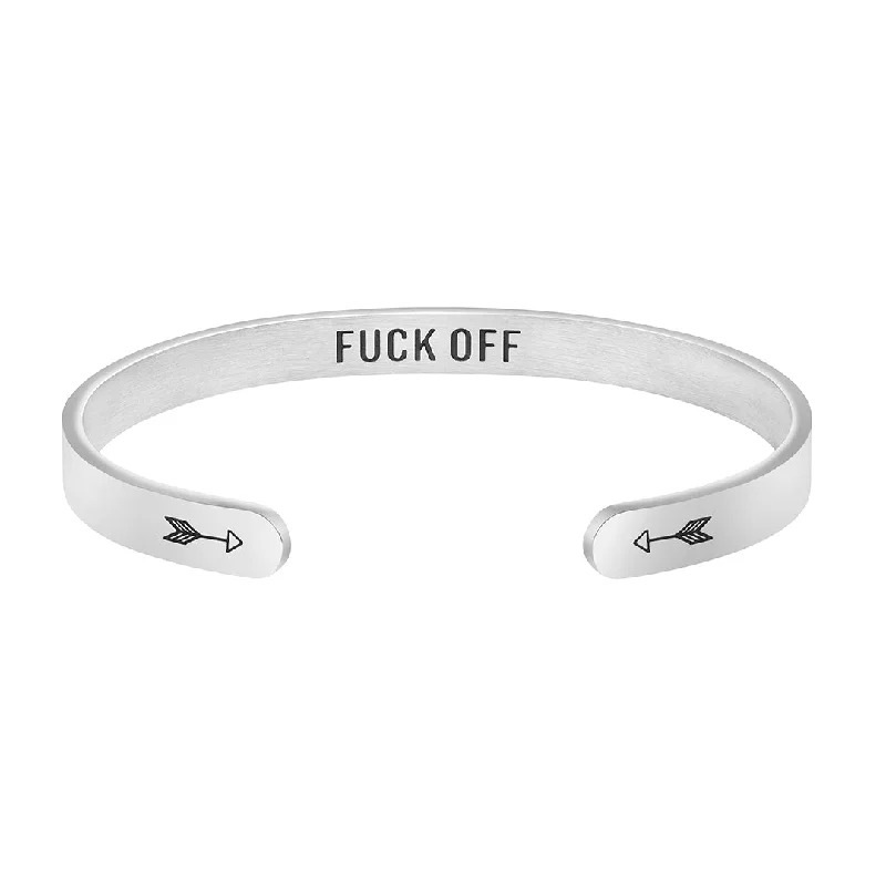 F**k Off Hidden Message Cuff Bracelet