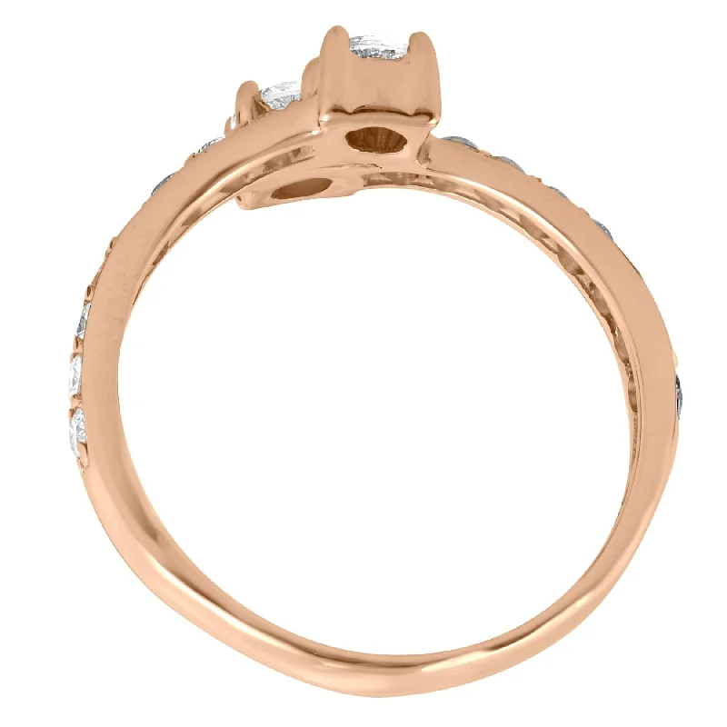 1 Carat Forever Us 2-Stone Diamond Engagement Ring Rose Gold