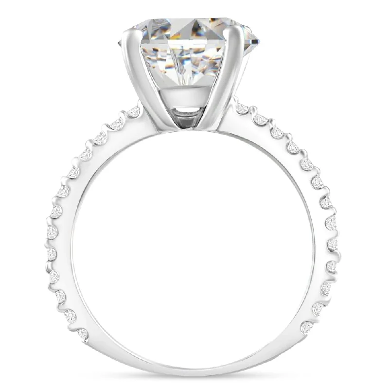 3 Carat Diamond Engagement Solitaire Ring White Gold Lab Grown Round Cut