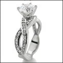 Engagement 1 Ct Round Center Infiniti Symbol Cubic Zirconia Cz Ring