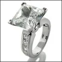 Engagement 6 Ct Princess Center Channel Cubic Zirconia Cz Ring