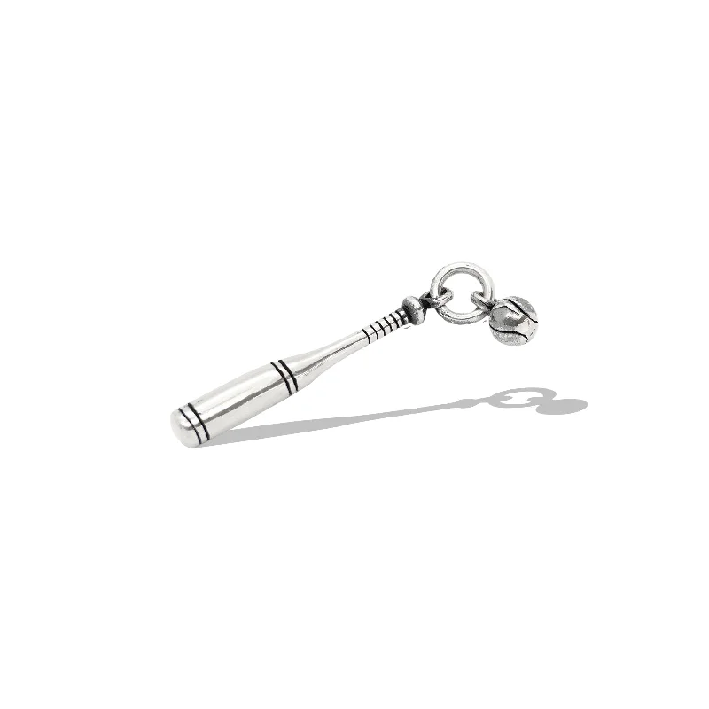 Baseball Bat Pendant (Silver)