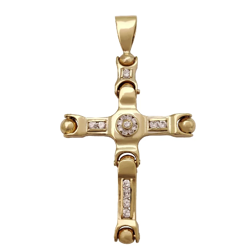 Bead Cross Pendant (10K)