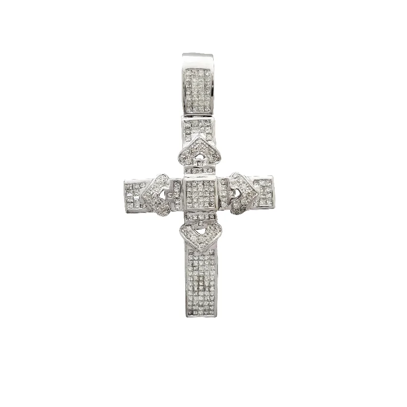 Diamond Pointing Cross Pendant (14K)