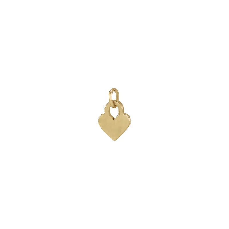 Engravable Heart Lock Pendant (14K)