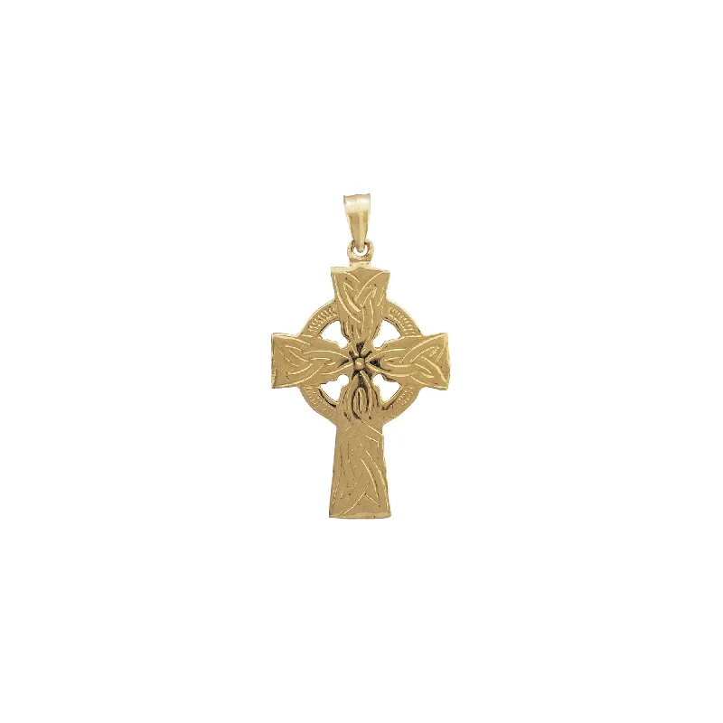 Halo Cross Pendant (14K)