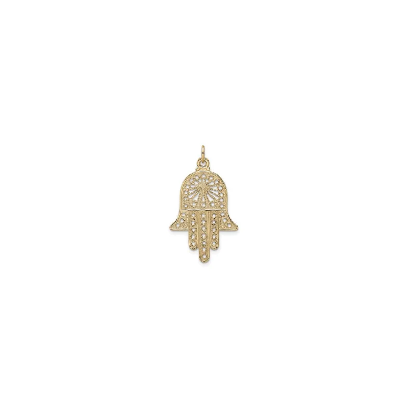 Hamsa Filigree Pendant (14K)