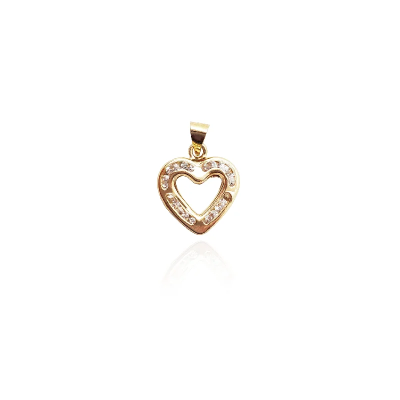 Channel-Set Heart Pendant (14K)