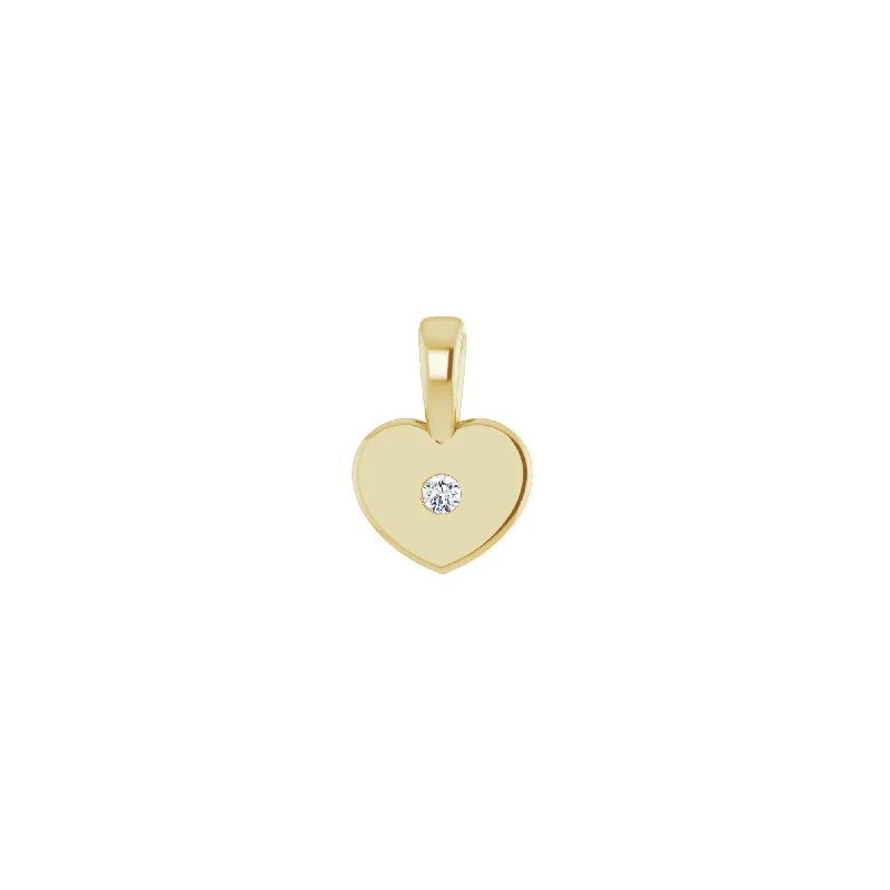 Heart Diamond Solitaire Pendant