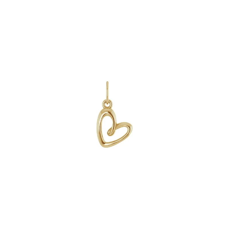 Heart Drawing Pendant (14K)