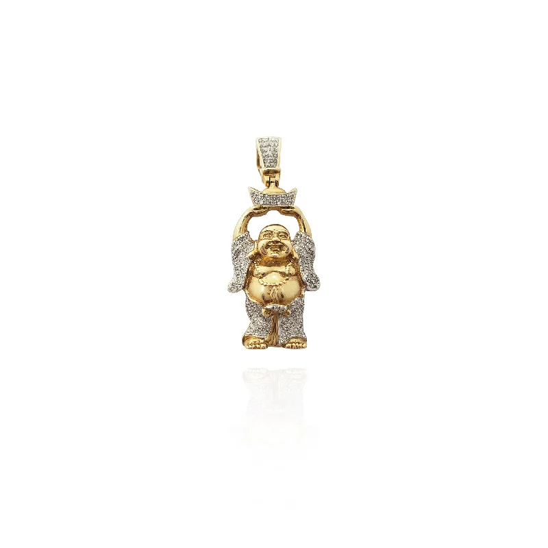 Iced-Out Diamond "Buddha of Wealth" Pendant (10K)