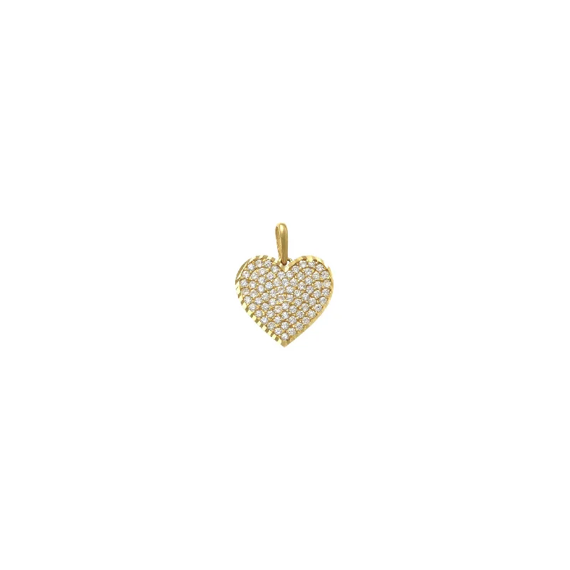 Iced-Out Heart Pendant (14K)