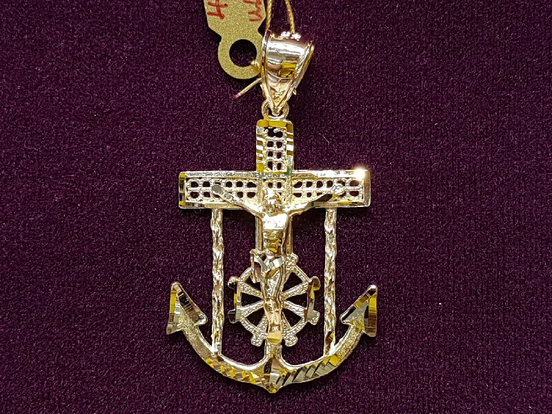 Jesus Anchor Pendant (10K)