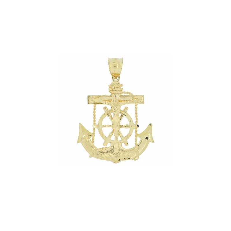 Jesus Anchor Pendant (14K)