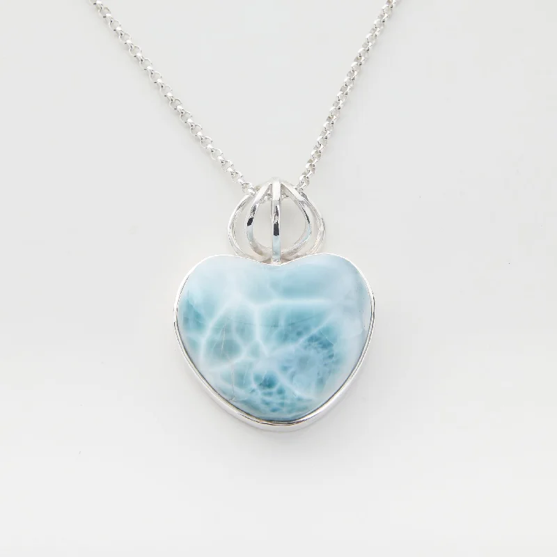 Larimar Heart Pendant Domenica