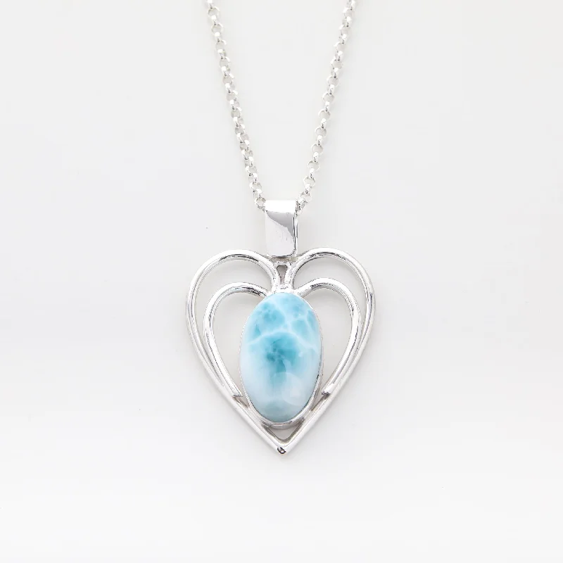 Larimar Heart Pendant Dorothea