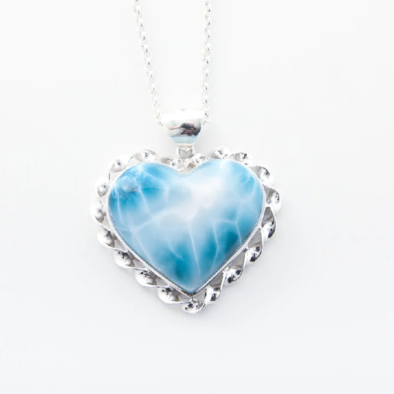 Larimar Heart Pendant Verity