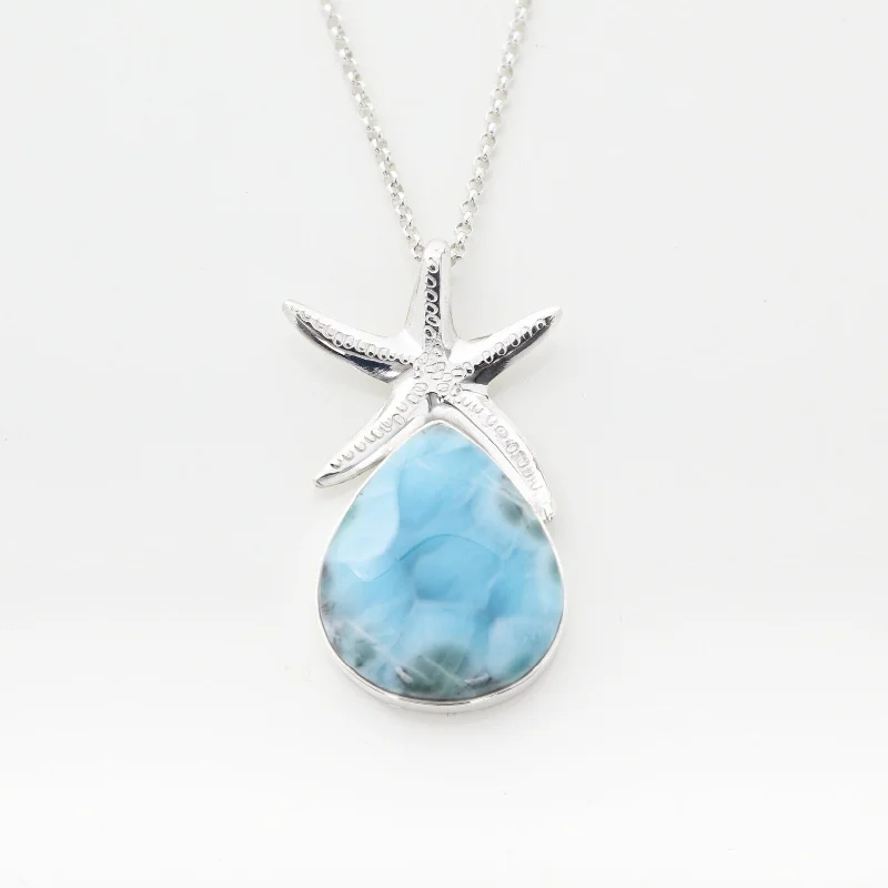 Larimar Starfish Pendant Maika