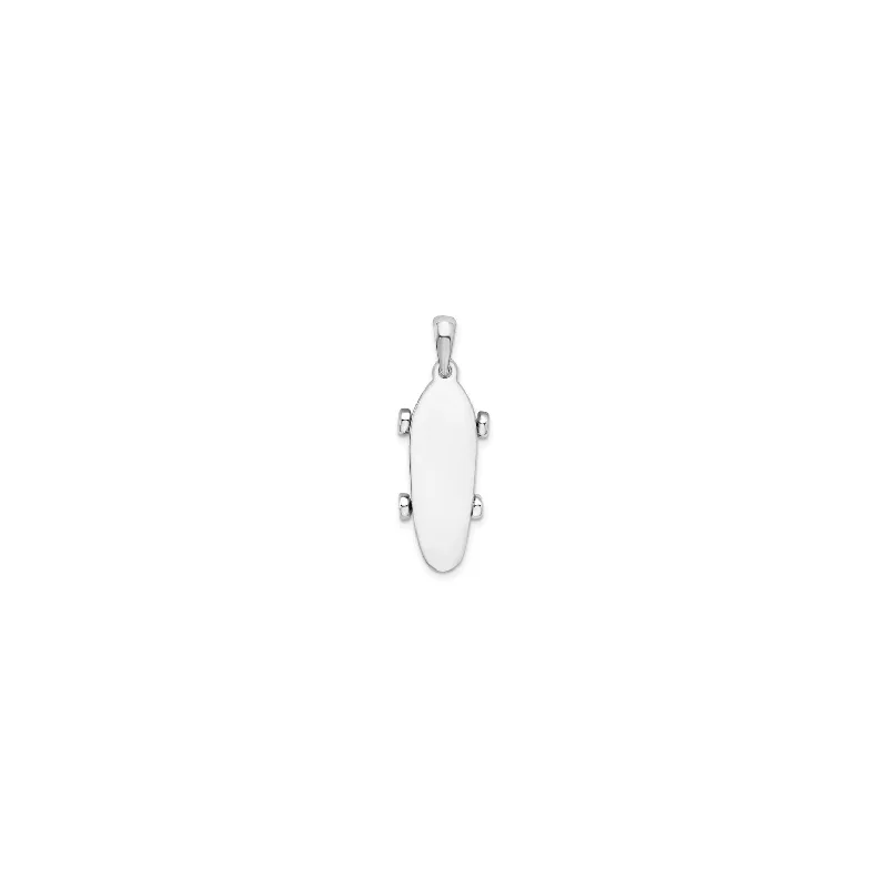 Moveable Skateboard Pendant (Silver)