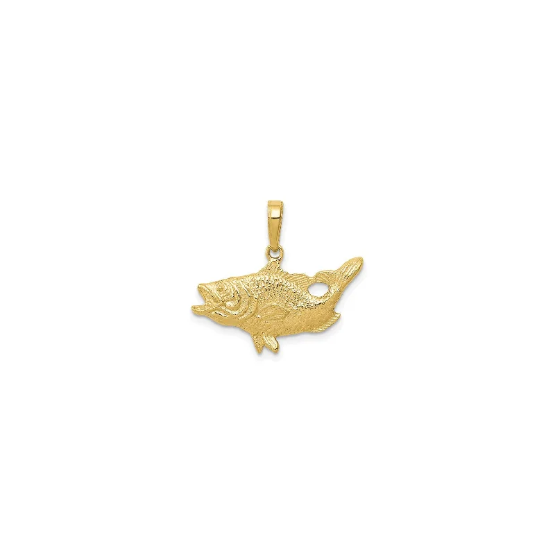 Open Mouth Bass Fish Pendant