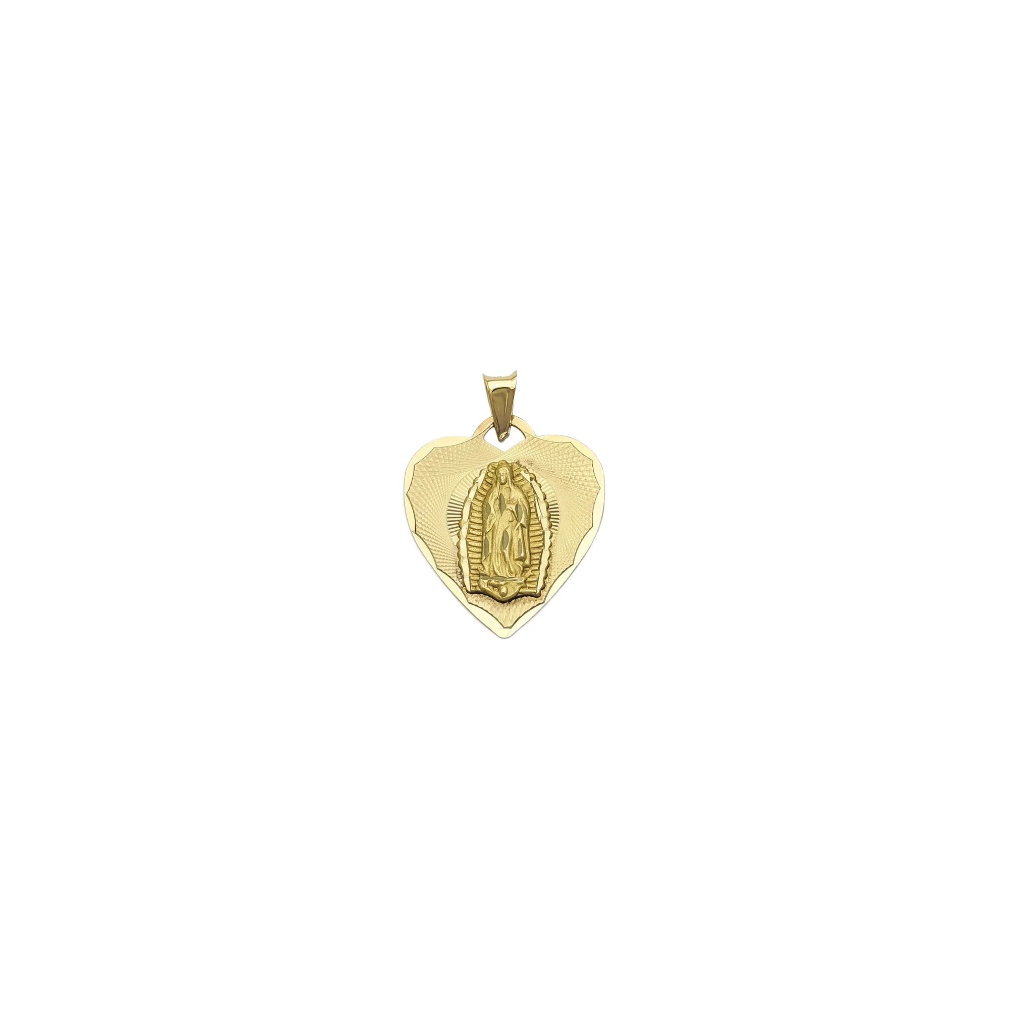 Our Lady of Guadalupe Heart Pendant (14K)