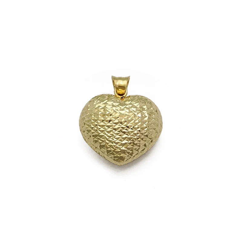 Puffy Glam Heart Pendant (14K)