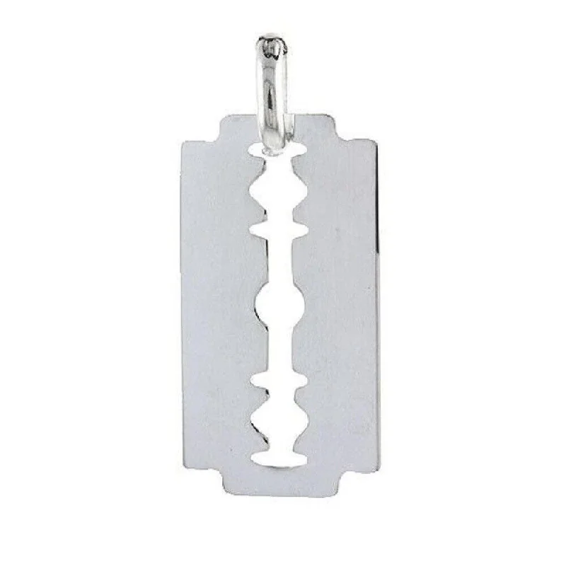 Razor Blade Pendant (Silver)