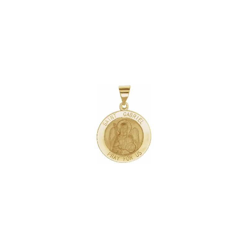 Saint Gabriel Round Lightweight Medal (14K)