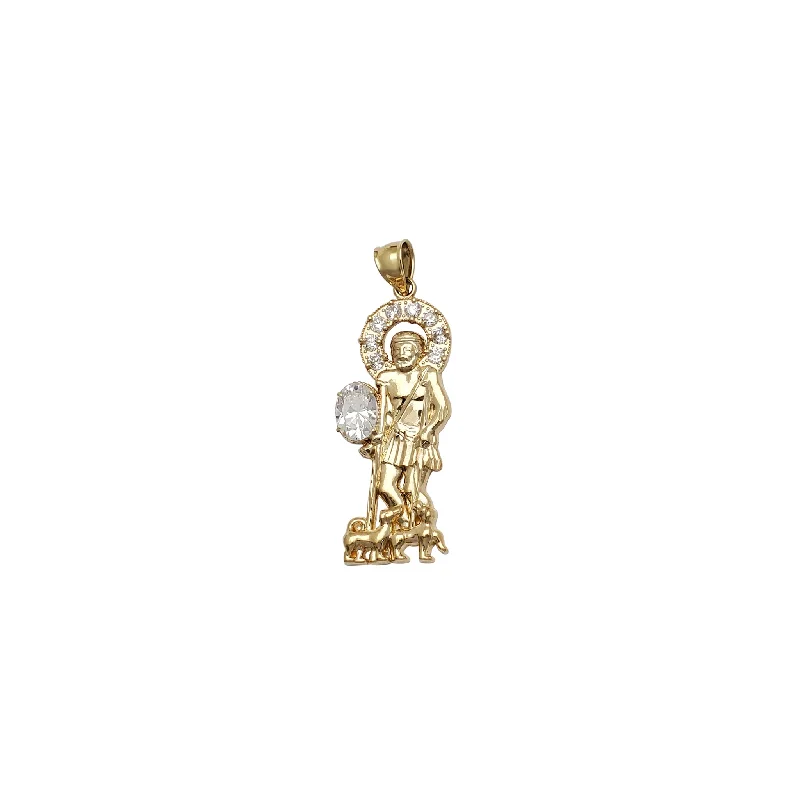 Saint Lazarus CZ Pendant (14K)