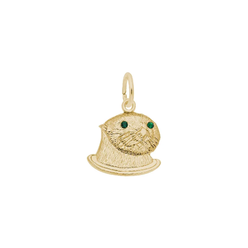 Sea Otter with Gemstones Eyes Charm