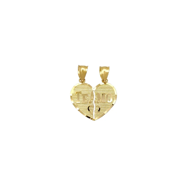 Te Amo Love Partable Heart Pendant (14K)