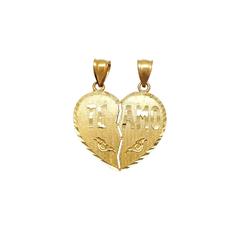 Te Amo Partable Heart Pendant (14k & 10K)