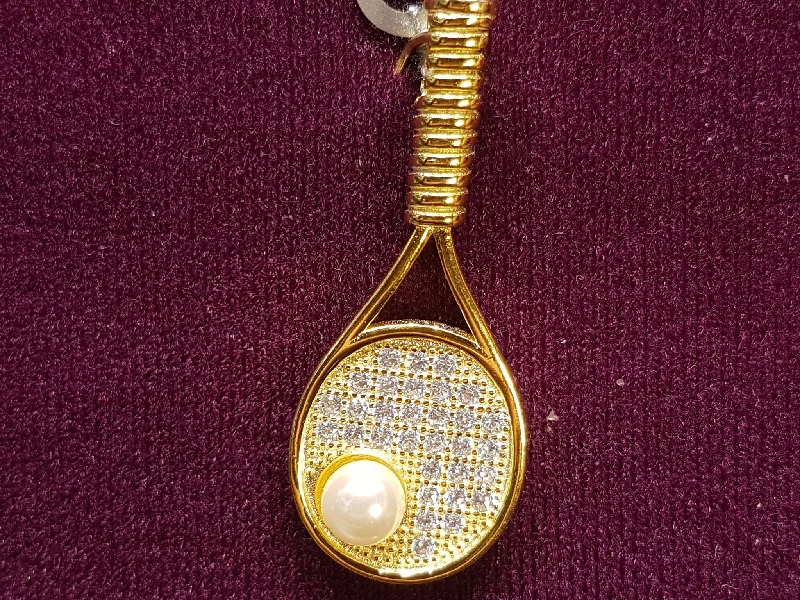 Tennis Racquet Pendant (Silver)