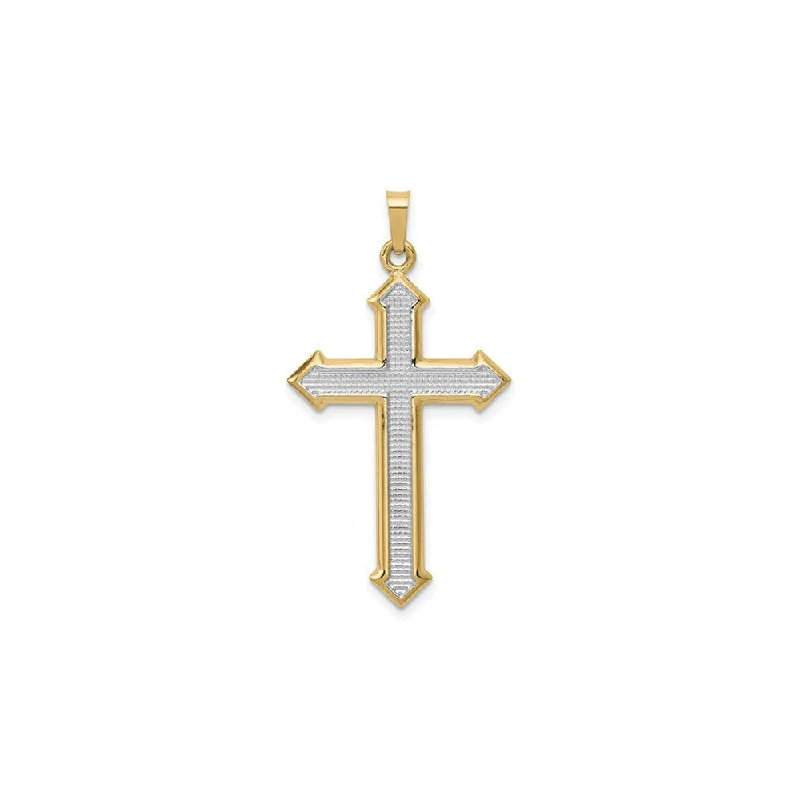 Textured Passion Cross Pendant (14K)