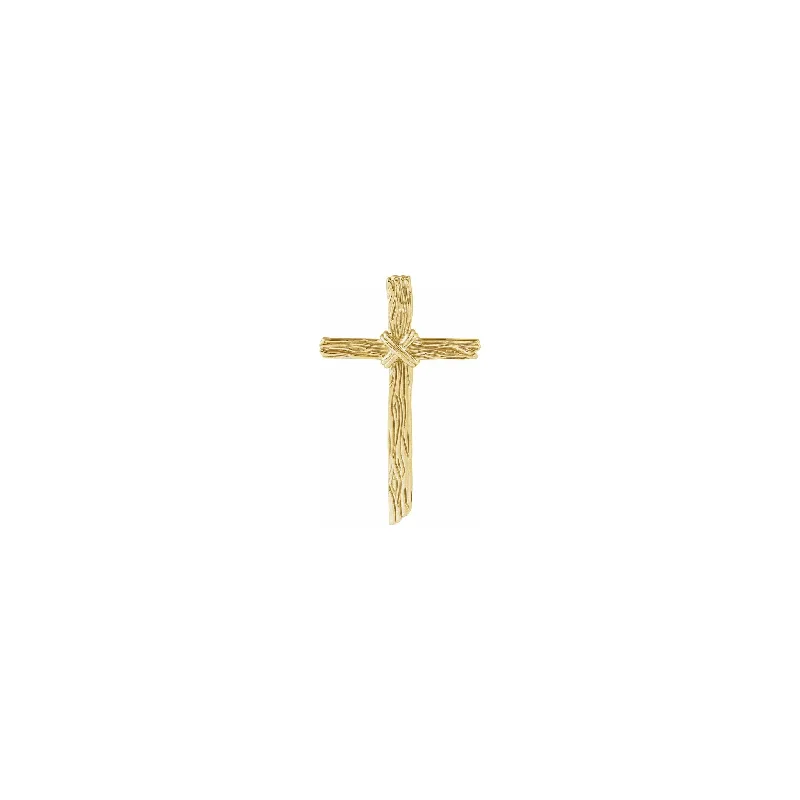 Woodgrain Cross Pendant