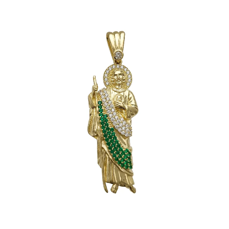 Zirconia-Bail Saint Jude Pendant (14K)